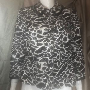 Black and white Chico’s animal print jacket blazer